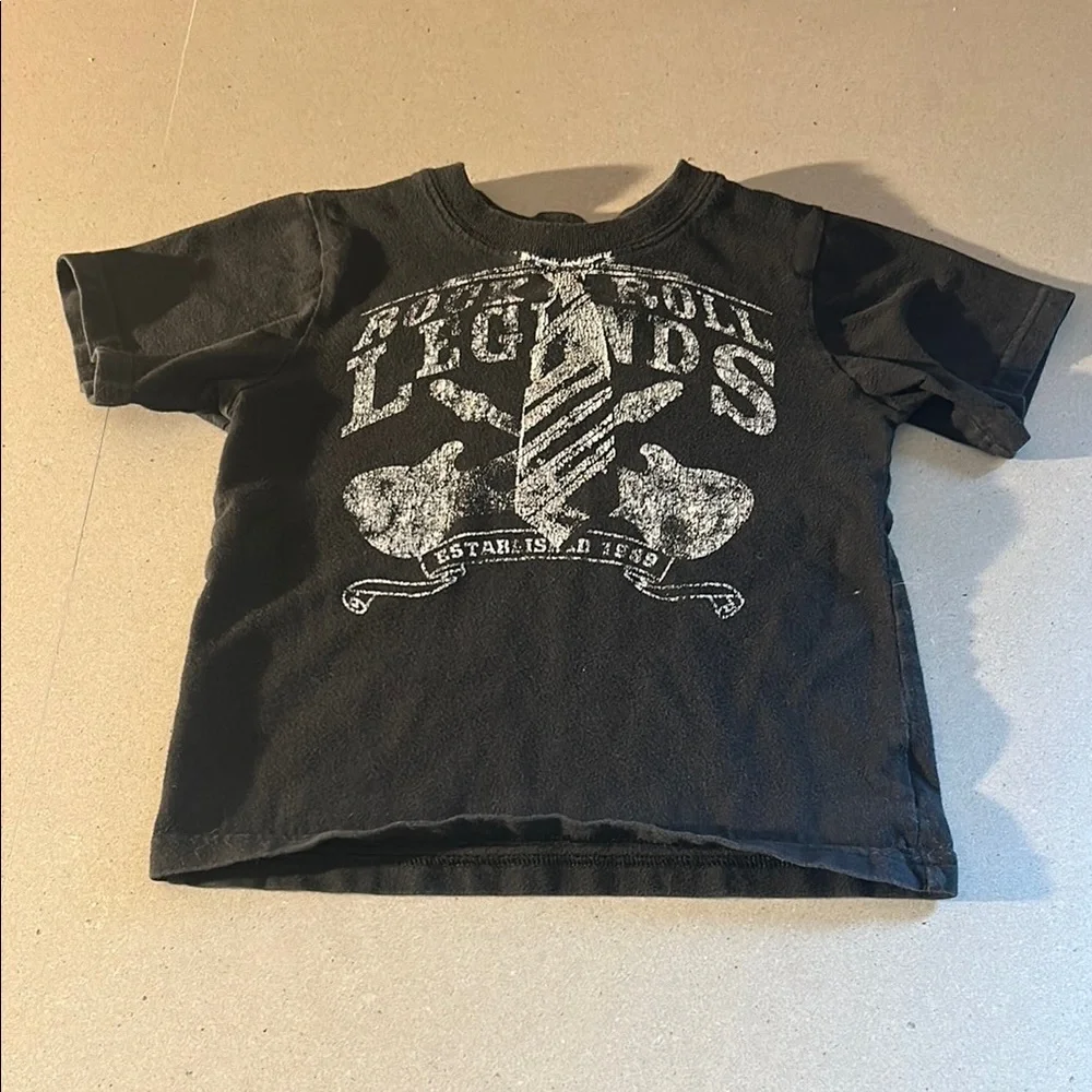 The Children's Place Black Vintage Graphic Short Sleeve Tee